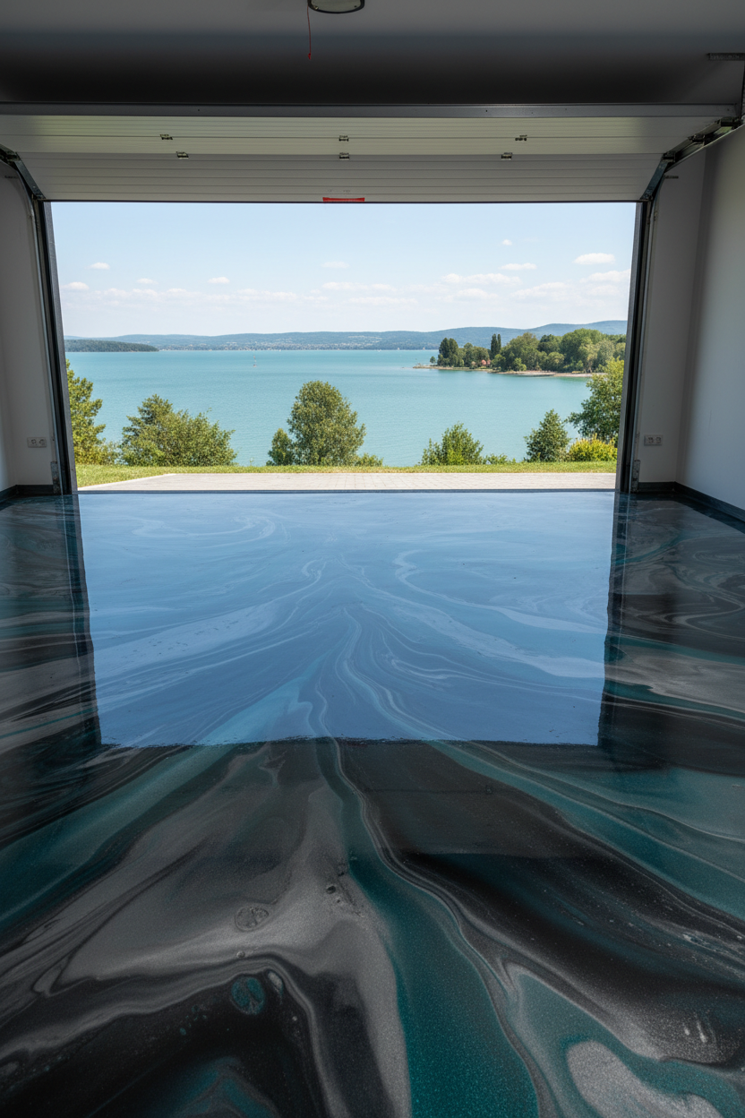 can you do similar background and the floor is a modern epoxy resin floor